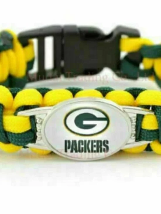 Green Bay Packers Football Paracord Bracelet NEW