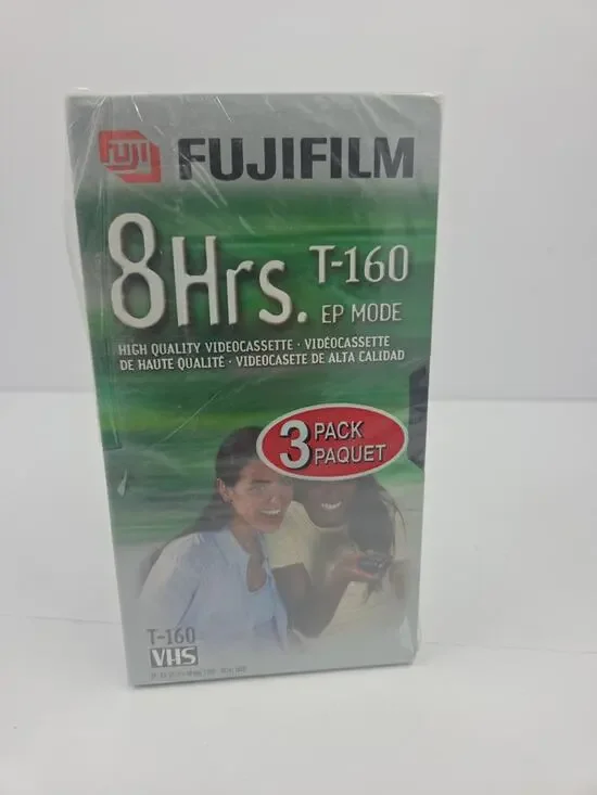 Fujifilm T-120 High Quality VHS Blank Video Tapes NEW Sealed Lot of 3 Pack