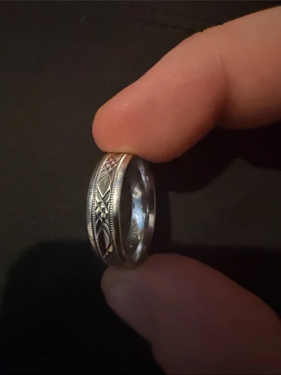 Silver Filigree Twisted Band Ring - Women's Decorative Silver Ring