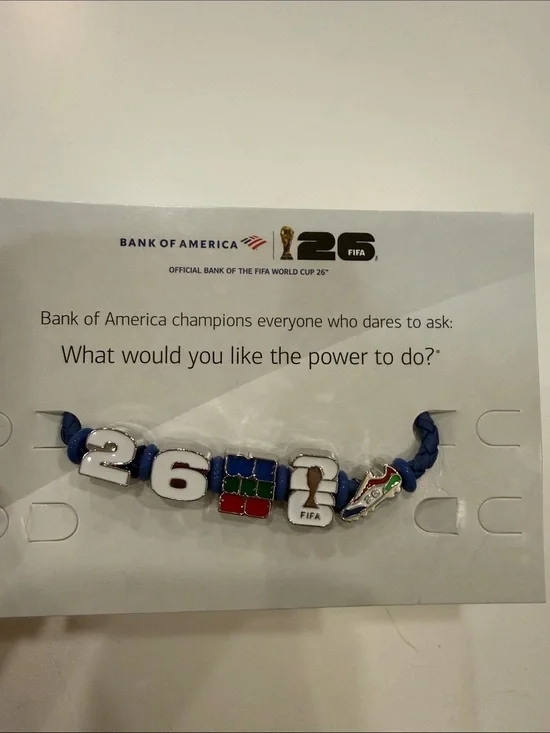 Exclusive Bank of America FIFA 26 Blue Braided Charm Bracelet
