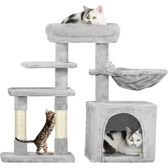 Cat Tree Cat Tower, Multi-Level Cat Tree for Indoor Cats with Scratching Post