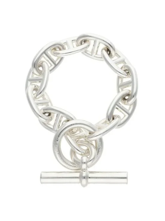 Hermes Chaine D'ancre TGM Silver Bracelet