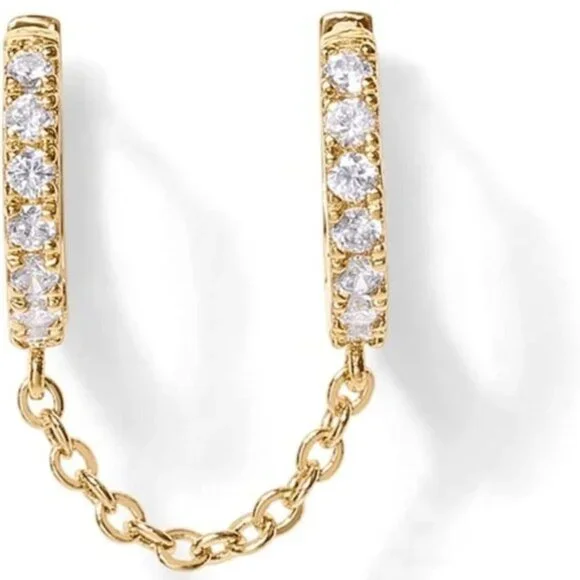 14K Gold Chain Earrings