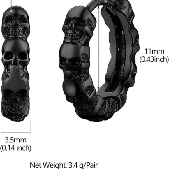 Goth Punk Skull Earrings