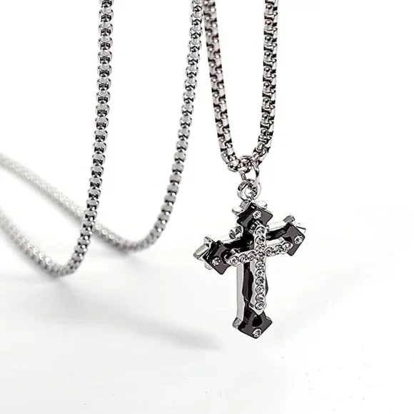 Cross Silver Chain