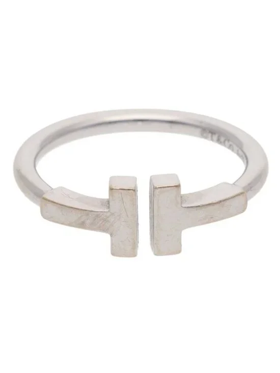Tiffany & Co T Wire 18k White Gold Ring