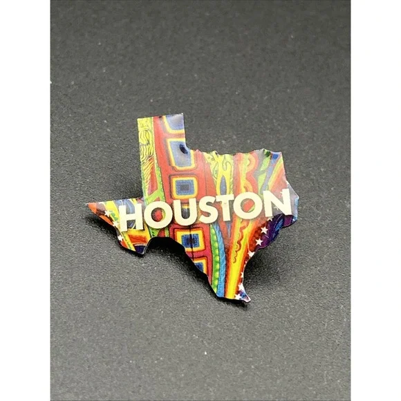 Houston Texas State Outline USA‎ Lapel Hat Pin