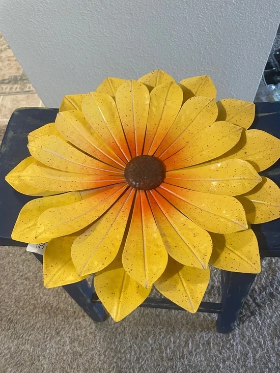 Yellow Metal Sunflower Wall Decor