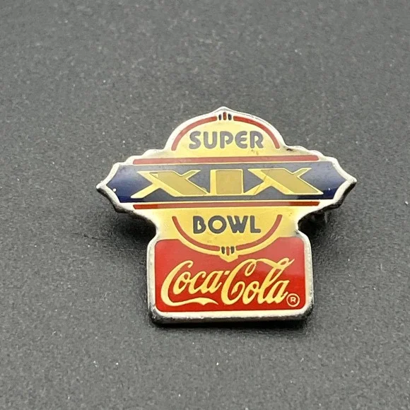 Coca-Cola Coke Super Bowl XIX NFL Football‎ Lapel Hat Pin