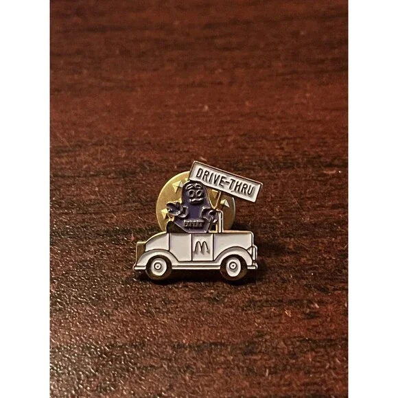 McDonald's Mascot Grimace Drive-Thru Employee Lapel Hat‎ Pin