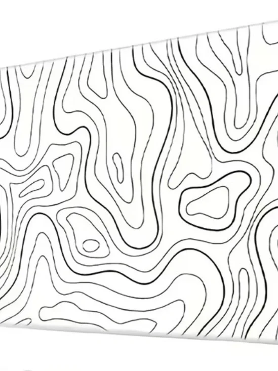 Abstract Topographic Black mouse pad