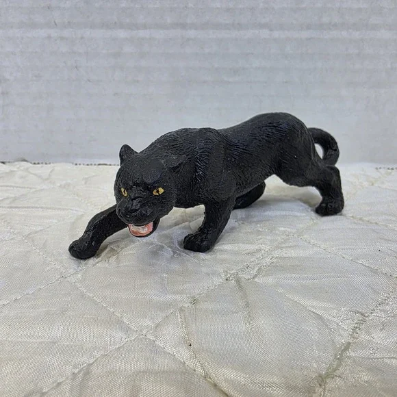 Safari Ltd 2006 BLACK PANTHER Leopard Adult Figure Wildlife Big Cat Figurine Toy