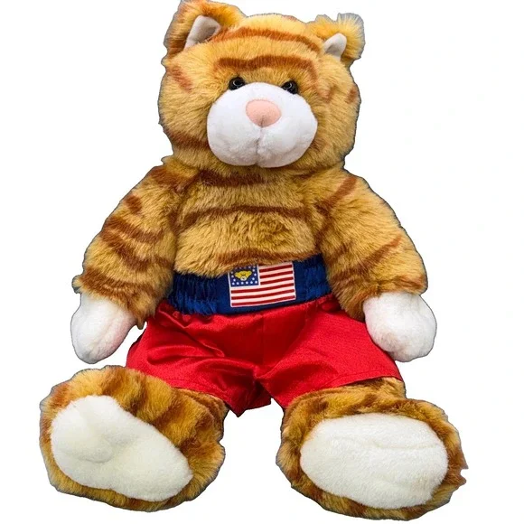 Vintage Build-A-Bear Orange Tabby Cat Stuffed 17