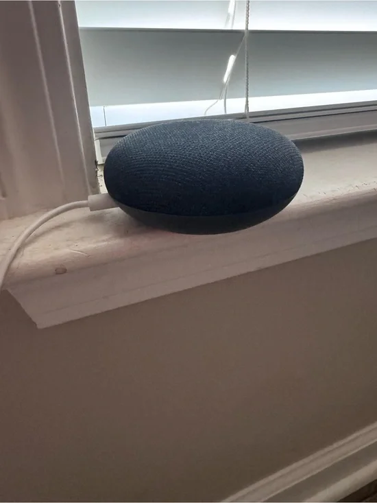 Google Home Mini Speaker - Dark Gray Fabric Voice Assistant