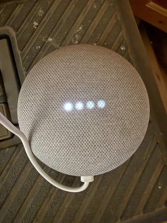Google Home Mini Model H0A 1st Gen Gray Smart Speaker w/Power Cable TESTED Used
