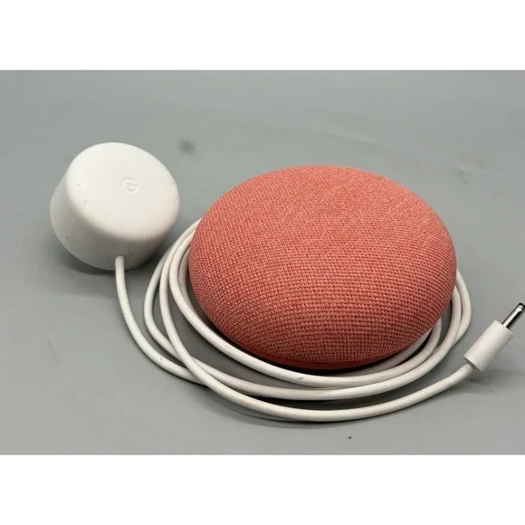 Google Nest Mini (2nd Gen) (H2C) Smart Speaker & Cable - Coral