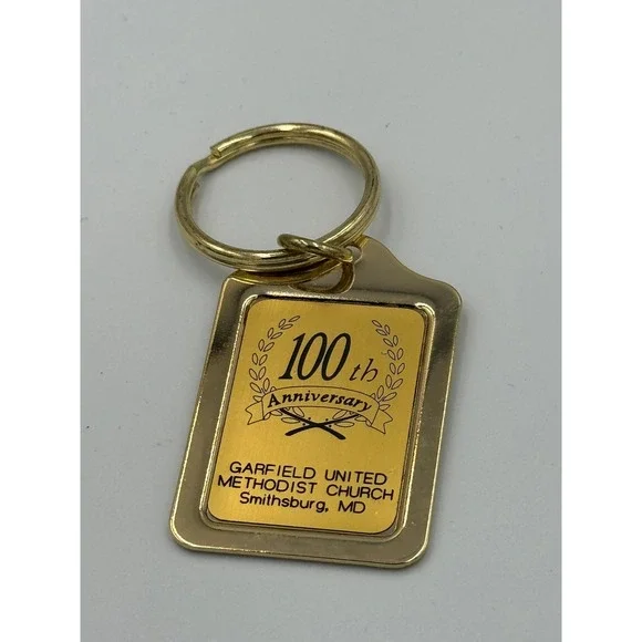 Garfield United Methodist Church 100th Anniversary‎ Keychain Smithsburg MD Metal