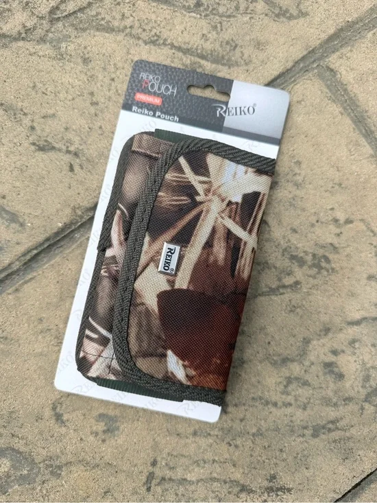 Men's Camouflage Card & Key Pouch - Brown/Green