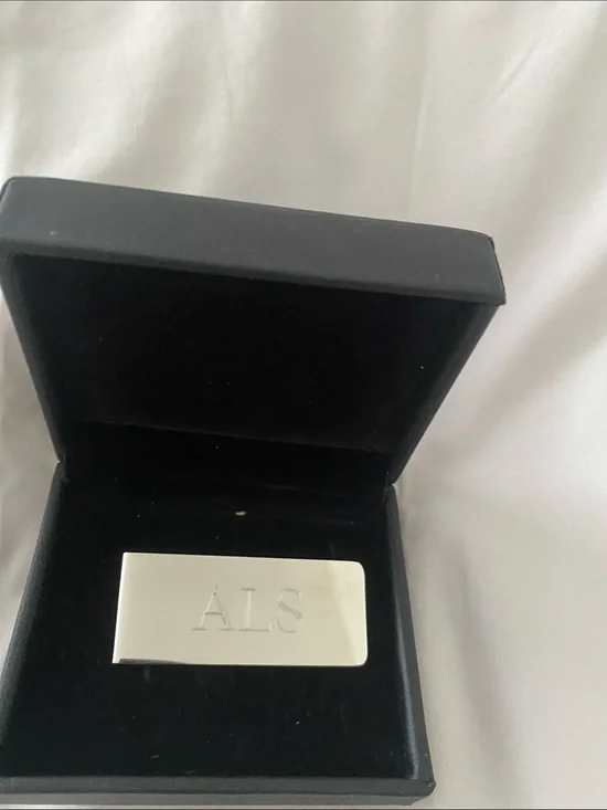 Engraved Silver Money Clip for Men