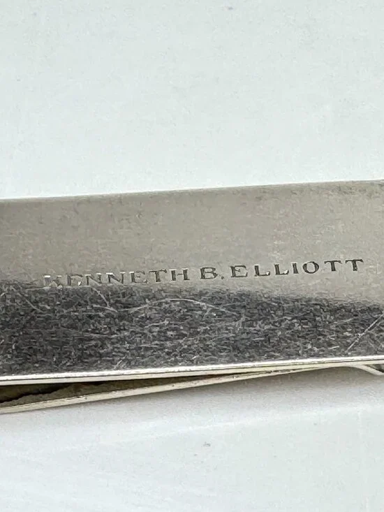 Vintage Georg Jensen Sterling Silver Money Clip Engraved #50A Denmark 29g SS465