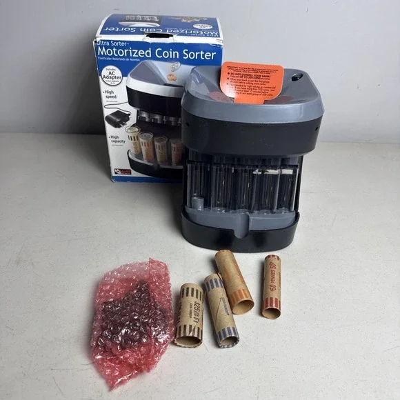 Magnif Ultra Sorter Motorized Coin Sorter 4873 USA with BONUS assorted CoinTubes