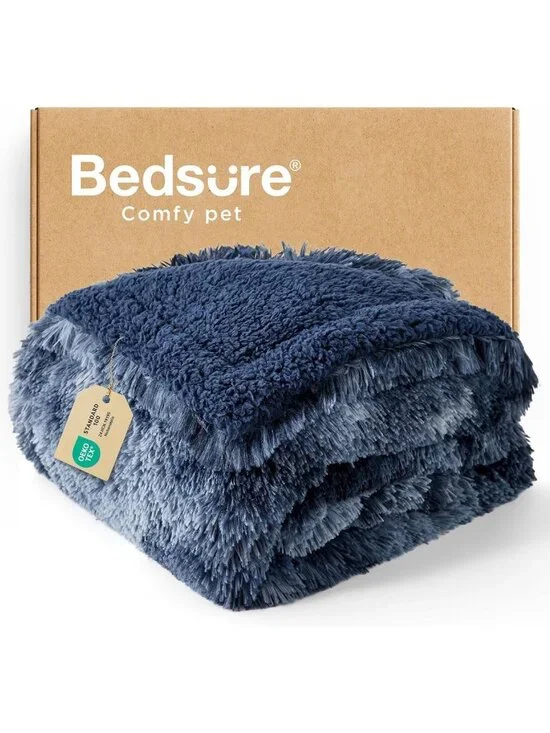 Fluffy Waterproof Dog Blanket for Large Dogs, Washable Faux Fur Pet Throw, 40x50