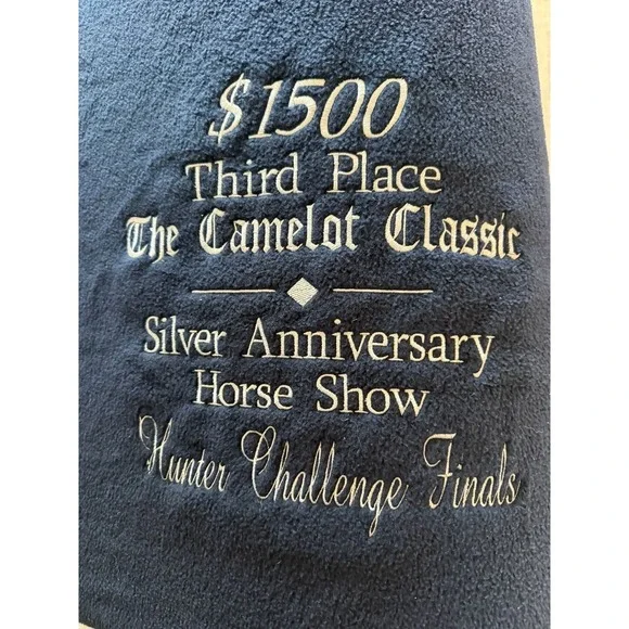 The Camelot Classic Silver Anniversary Horse‎ Show Award Cooler Blanket