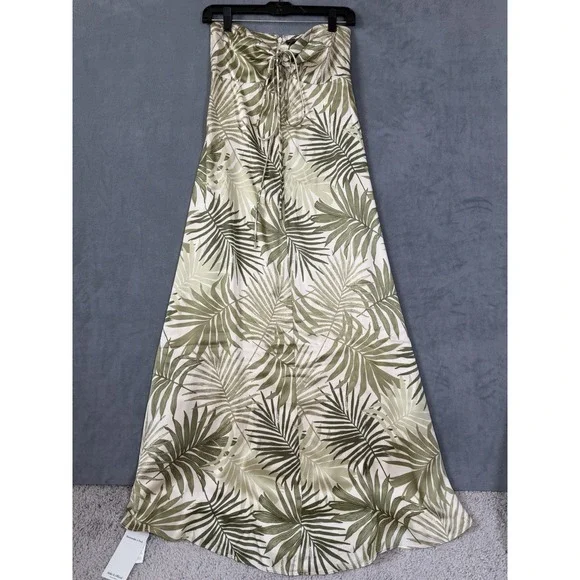 Abercrombie & Fitch Women's Twist Front Flowy Maxi Dress Green Size Small NWT