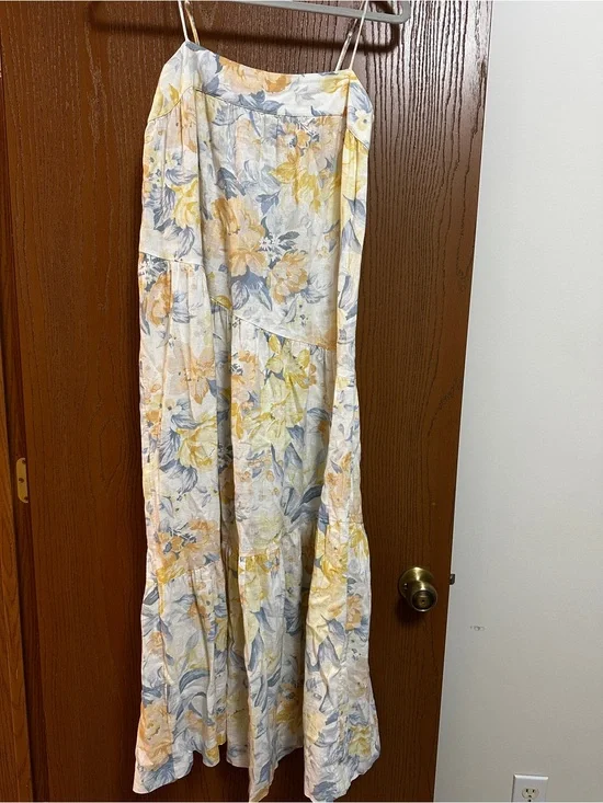 asymmetrical tiered maxi dress