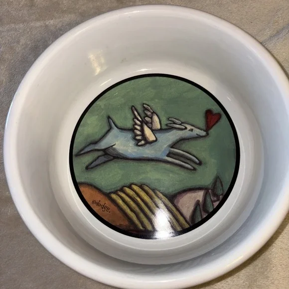 Ursula Dodge Flight of the Blue Dog Bowl for Signature 9.75