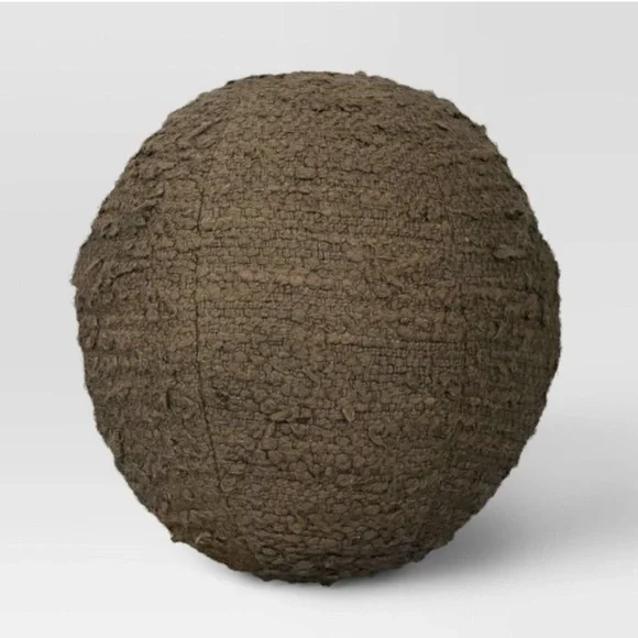 Threshold Boucle Sphere Throw Pillow Dark Green NEW