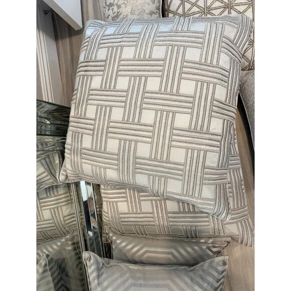 Two Brand new Hotel Collection Lithos beaded decorative pillows