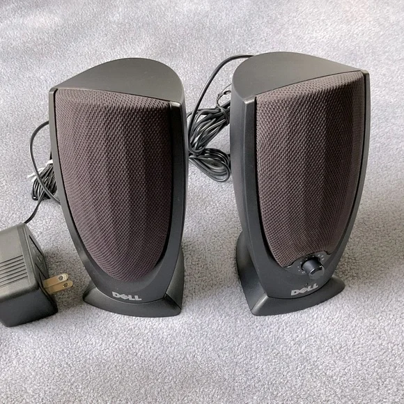 Duo DELL Plug In Speakers- Model A215 - With All Cords And Power Cord