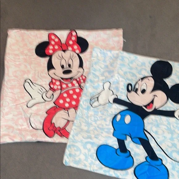 Mickey Mouse and Minnie mouse pillow covers new