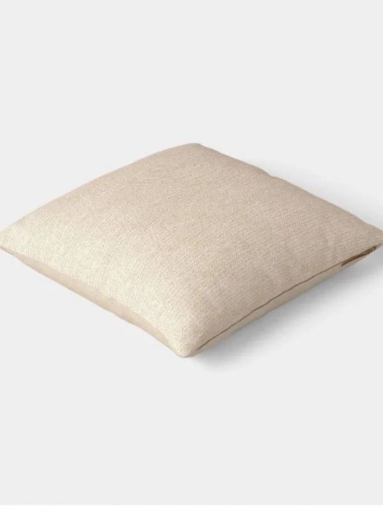 THRESHOLD NWT Square Chunky Linen Pillow with Exposed Zipper Sour Cream