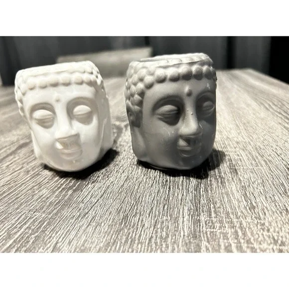 Buddha Head Oil Diffuser‎ Wax Melt Warmer Candle Holder Home Decor White Black