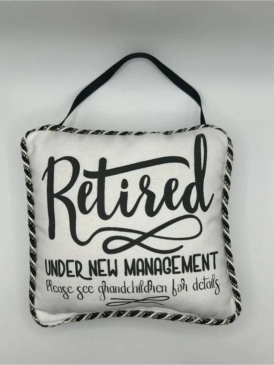NEW Retired Decorative Hanging Door Knocker Pillow