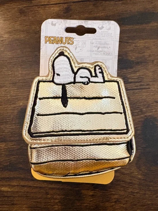 🔥Loungefly Gold Metallic Peanuts Pet Treat Bag