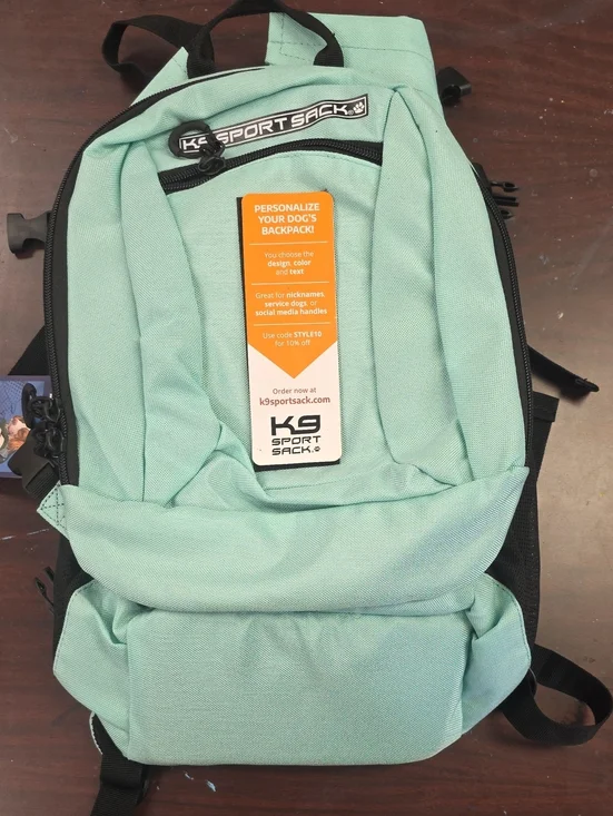 K9 Sport Sack Dog Backpack Carrier - Mint  Width11