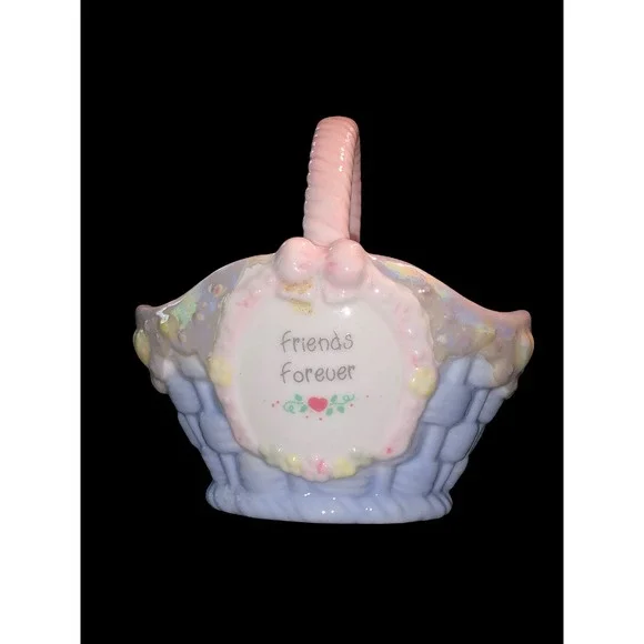 1996 Vintage Precious Moments Collectible Porcelain Basket 