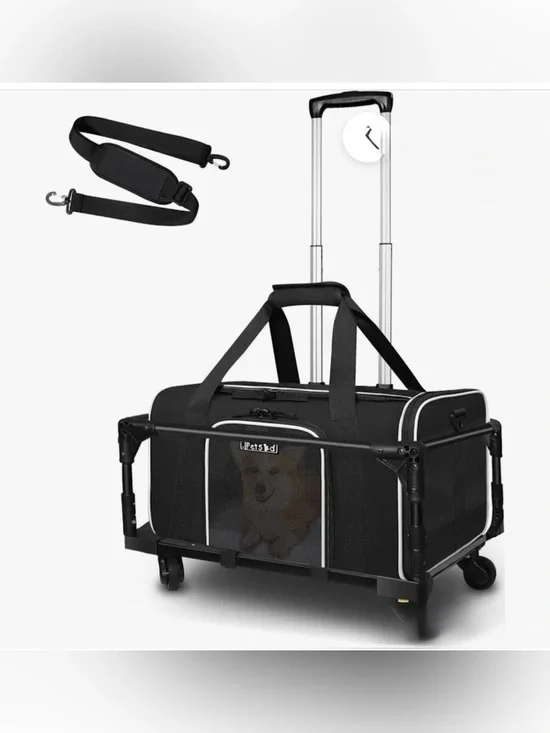 Petskd Rolling Pet Carrier – Expandable, Airline Approved