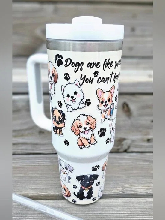 DOG LOVER INSULATED TUMBLER NWT 44OZ