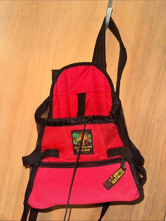 Outward Hound Red Pet Carrier Backpack Small. Flaw