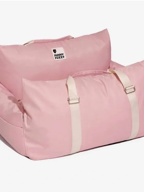 Funny Fuzzy Pink Small Dog Car Seat Sofa Bed Waterproof with Carry Handles