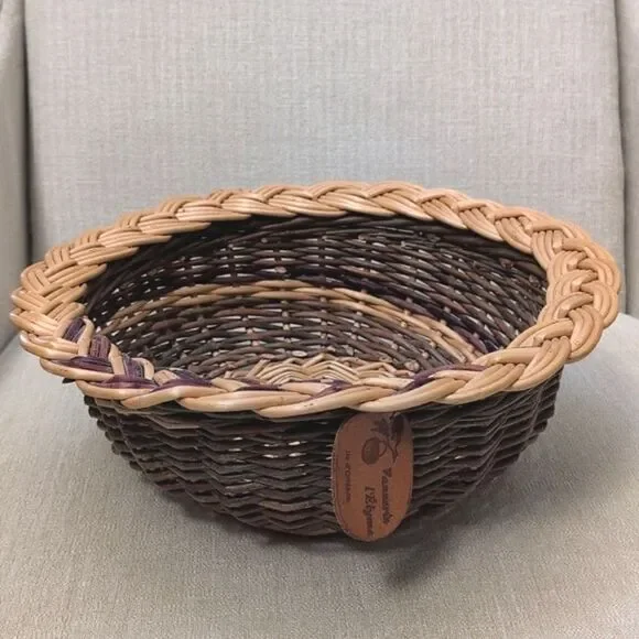 Vannerie L'Elyme Woven Wicker Basket Bowl