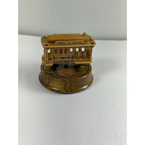 Vintage San Francisco Cable Car Wooden Souvenir Powell & Hyde St. B-8