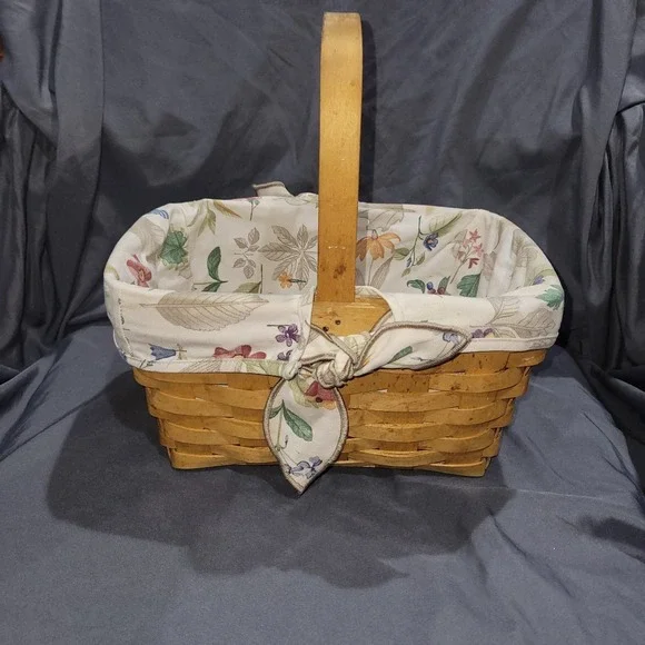 RARE Longaberger Spring Basket Botanical Fields Liner  1993