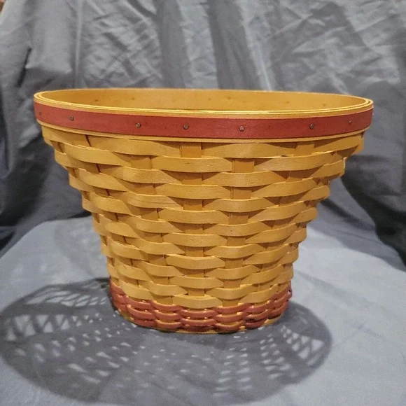 2002 Longaberger May Series Geranium Basket Red Trim
