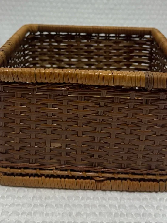 I’m vintage Brown Woven Storage Basket - Home Accents square 6 x6