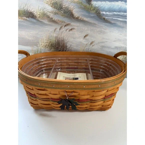 Longaberger 2001 Autumn Reflections Large Daily Blessings Basket with Protector